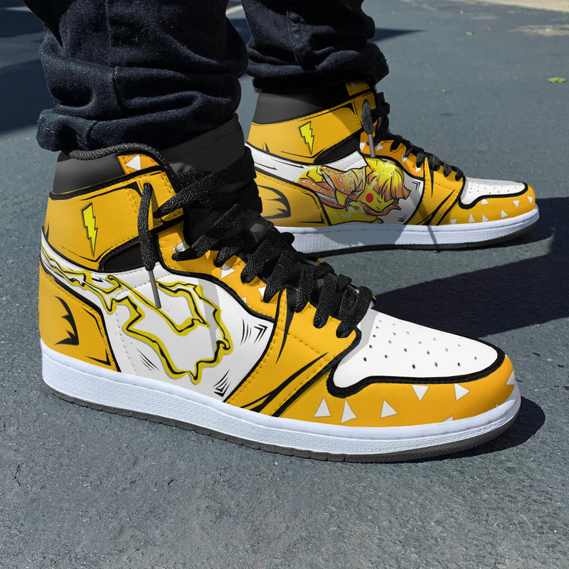 Pikachu x Zenitsu Custom Shoes Pokemon x Demon Slayer Boot Sneakers