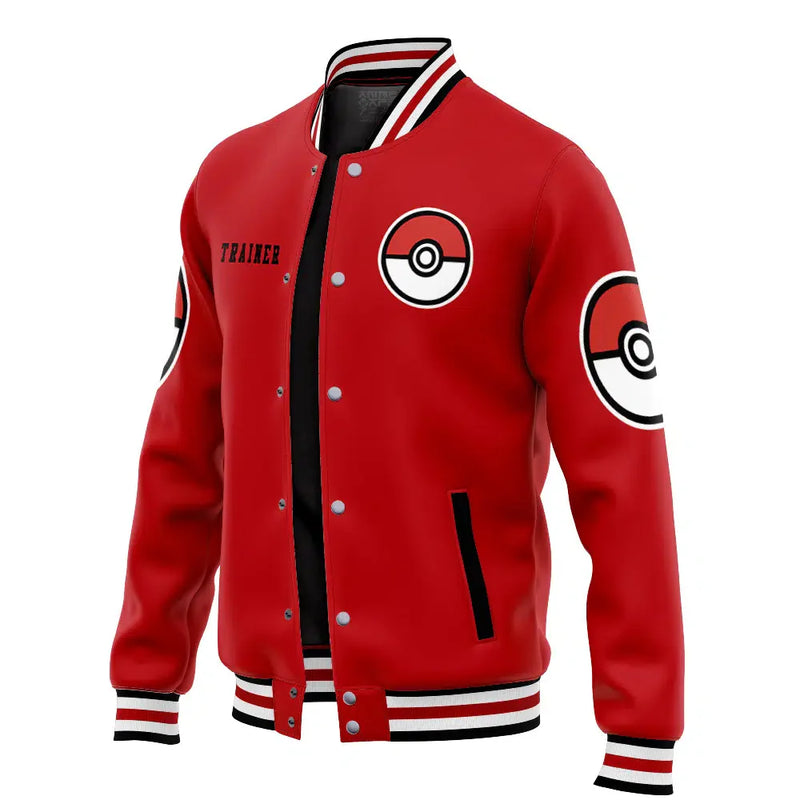 Poke League Champion V2 Pokemon Varsity Jacket