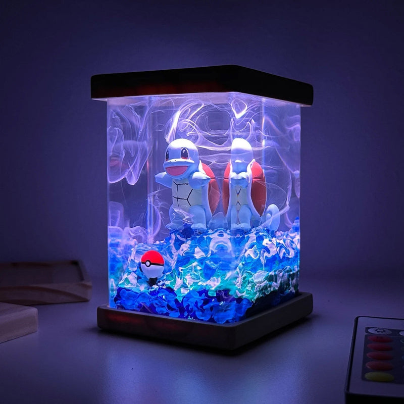 Pokemon Squirtle Epoxy Resin Lamp, Night Light