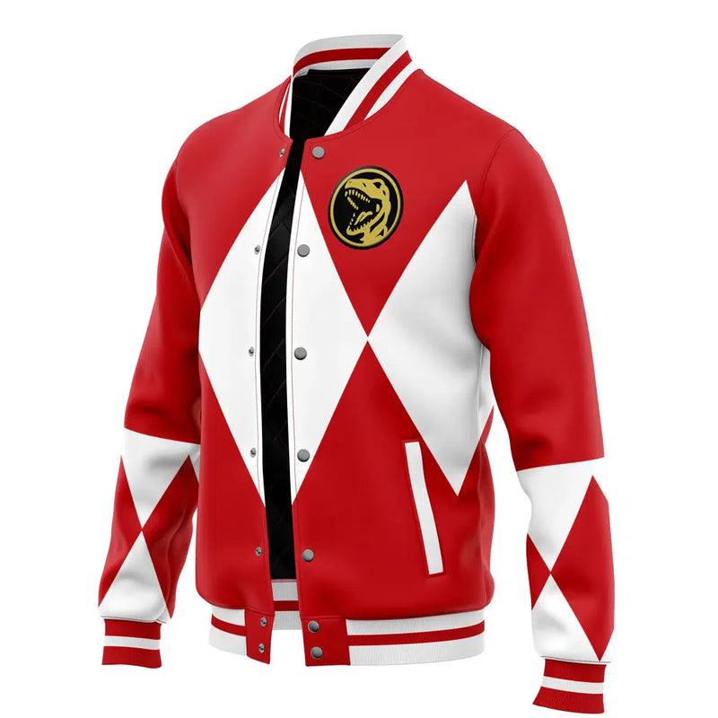 Red Ranger Mighty Morphin Power Rangers Varsity Jacket