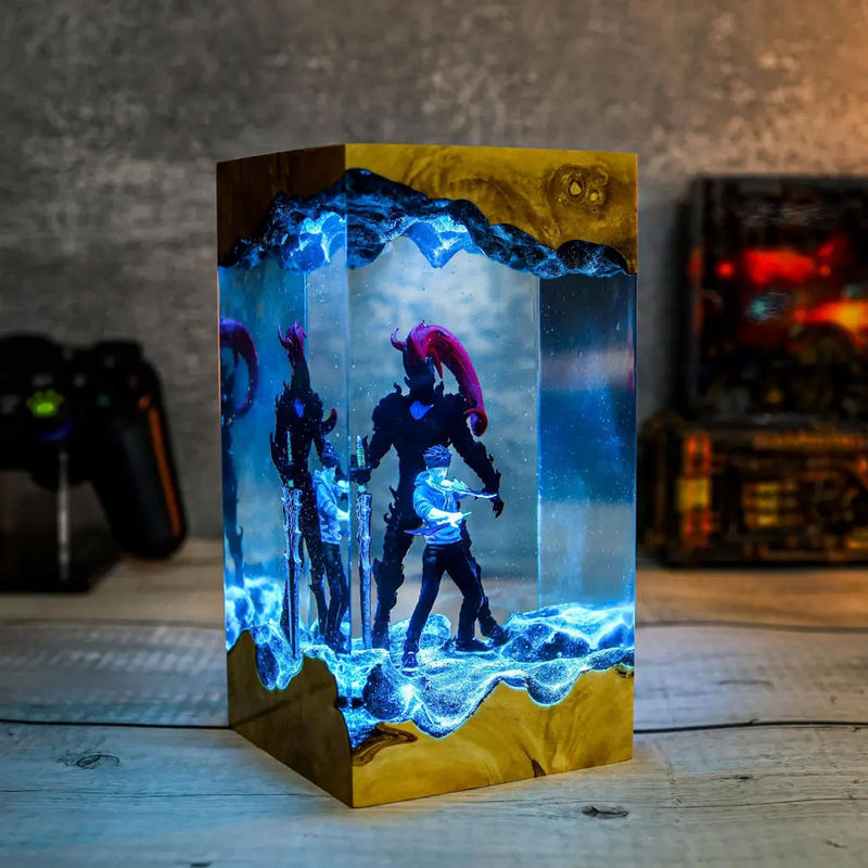 Solo Leveling Sung Jin-Woo Epoxy Resin Lamp, Night Light