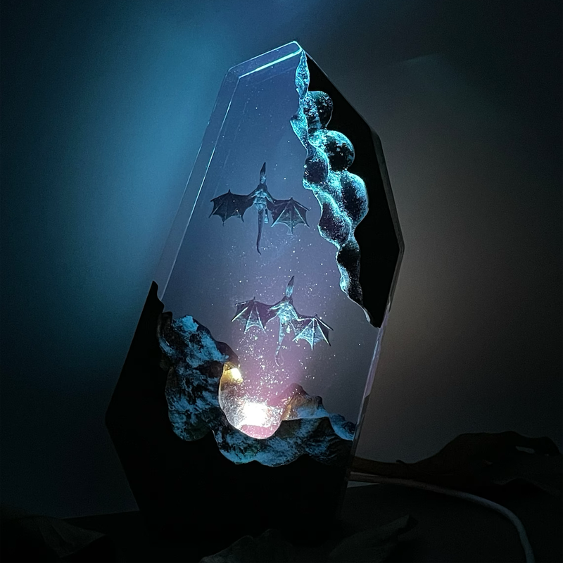 Dragons - High Quality Epoxy Resin Lamp