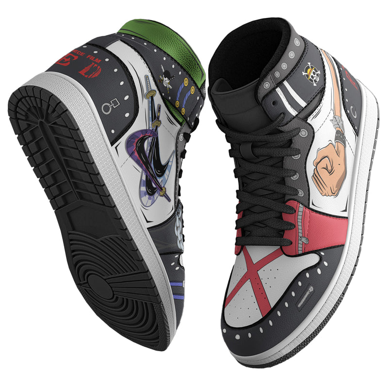 Zoro x Luffy Sneakers Custom One Picece Anime Shoes