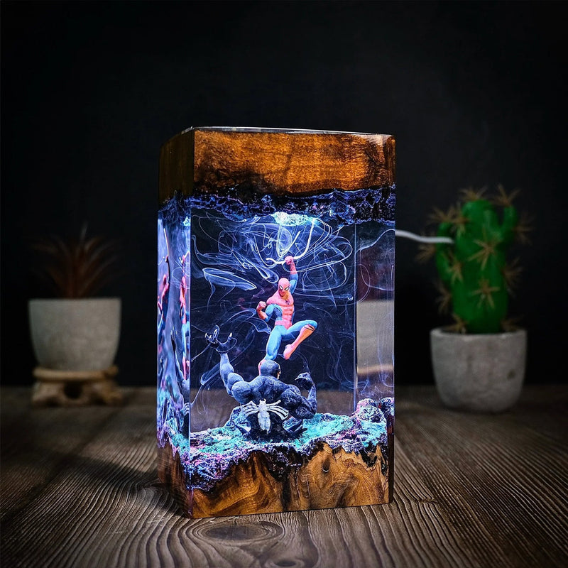 MCU Spider-Man vs Venom Epoxy Resin Lamp, Night Light