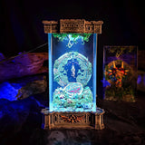 Zelda Hylian Shield and Master Sword Diorama Epoxy Resin Lamp, Night Light, Wireless Lights