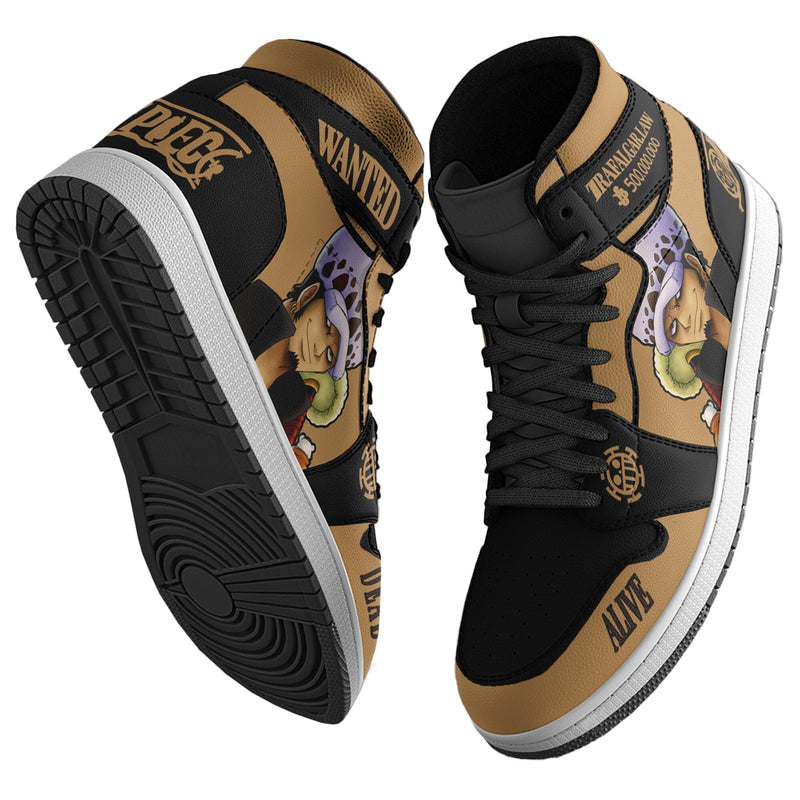 Trafalgar Law Wanted Custom Shoes One Piece Anime Boot Sneakers