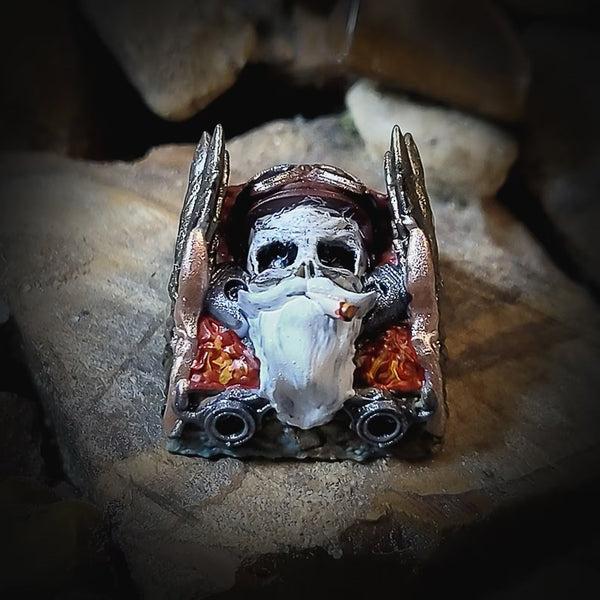 Skull Rider Bike Artisan Keycaps Epoxy Resin