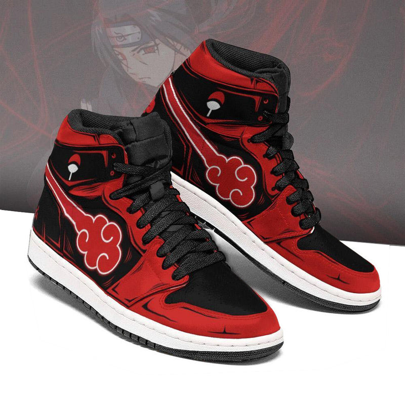 Itachi Akatsuki Anime Shoes Custom Naruto Boot Sneakers