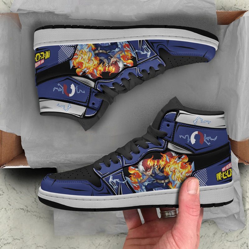 MHA Shoto Todoroki Boot Sneakers Custom My Hero Academia Anime Shoes