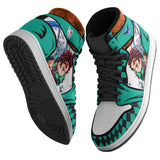 Squirtle x Tanjiro Shoes Custom Pokemon x Demon Slayer Boot Sneakers