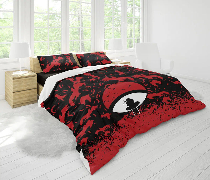 Itachi Uchiha Crows Naruto Bedding Set