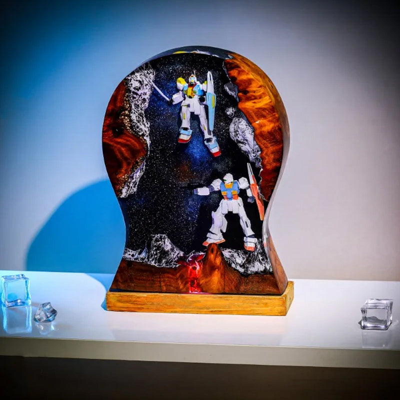 Gundam Headphone Stand Epoxy Resin Lamp, Night Light