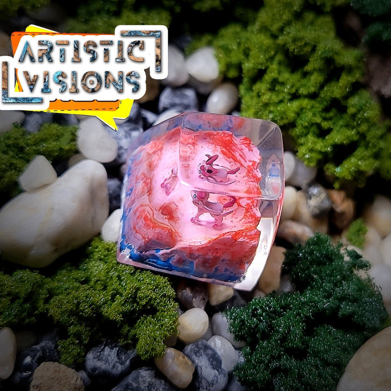 Pokemon Sylveon Artisan Keycaps Epoxy Resin