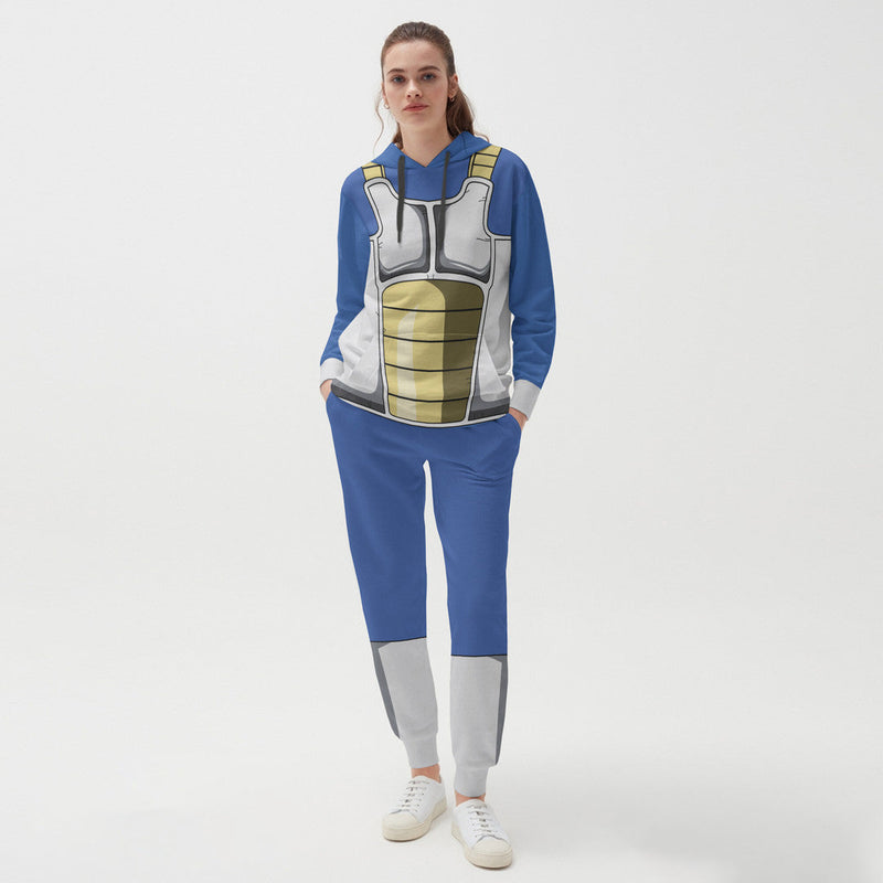 Vegeta Armor Classic Vegeta Saiyan Armor Hoodie And Jogger Set Anime Clothes