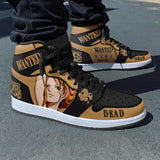 Nami Wanted Custom Boot Sneakers One Piece Anime Shoes