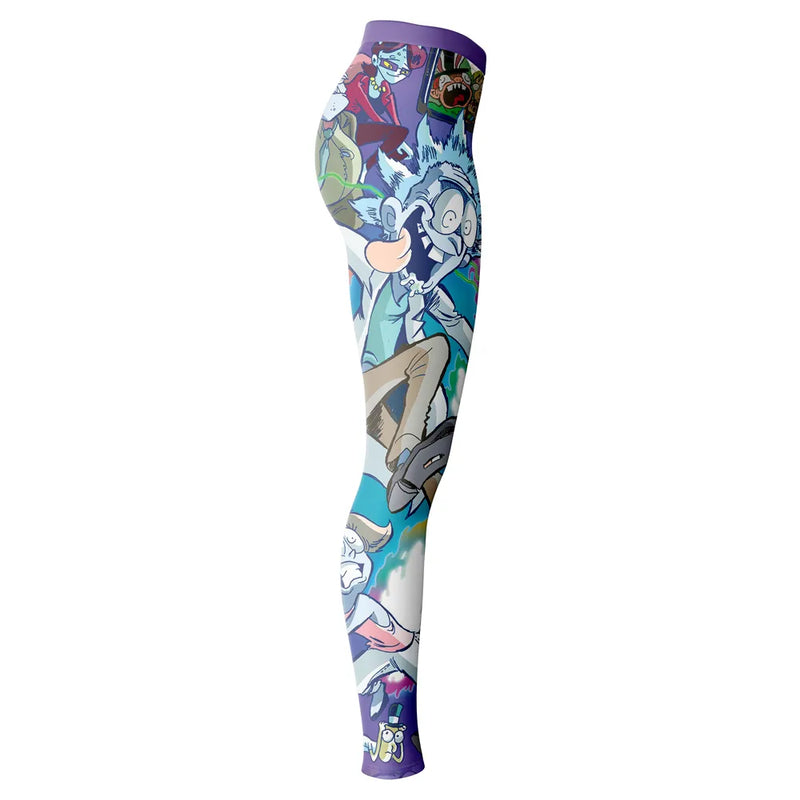 Trippy Rick and Morty Leggings