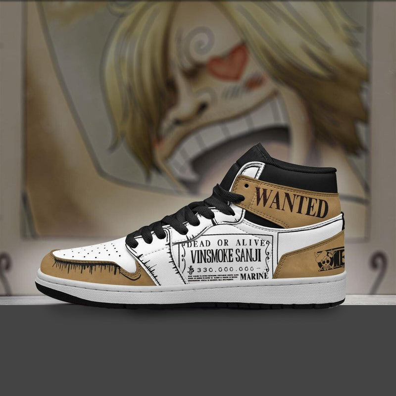 Sanji Wanted Boot Sneakers Custom One Piece Anime Shoes