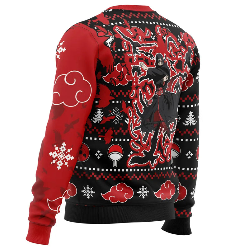 Akatsuki Itachi Symbolic Crows Naruto Christmas Sweater