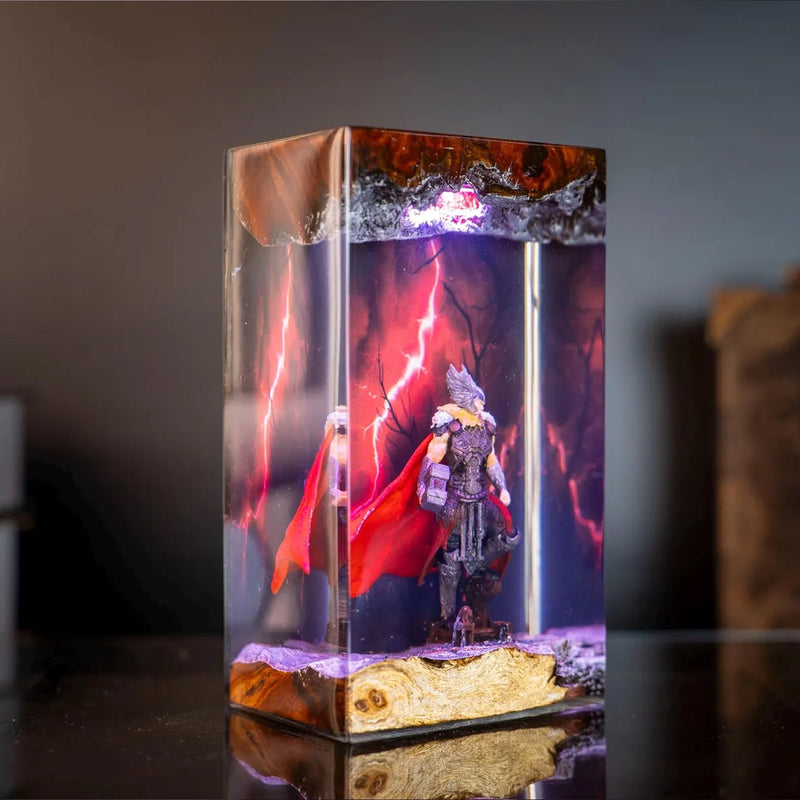 Thor Vikings Epoxy Resin Lamp, Night Light