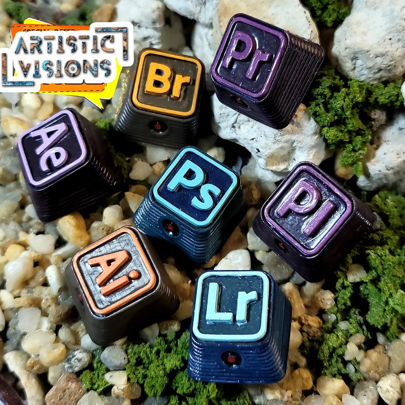 Adobe Ps Ai Lr Pr Ae PI Br Artisan Keycaps Epoxy Resin