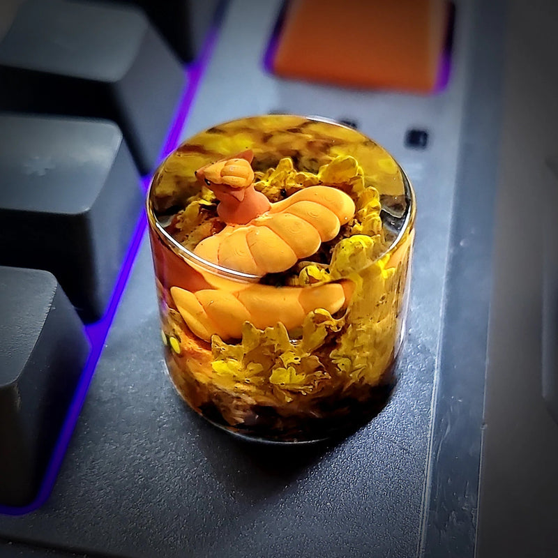 Pokemon Vupix Keyboard Knob Artisan Keycaps Epoxy Resin