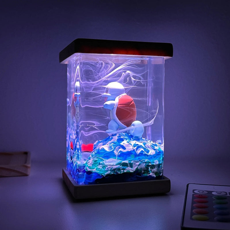 Pokemon Squirtle Epoxy Resin Lamp, Night Light