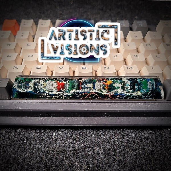 Marvel The Flash Spacebar Artisan Keycaps Epoxy Resin