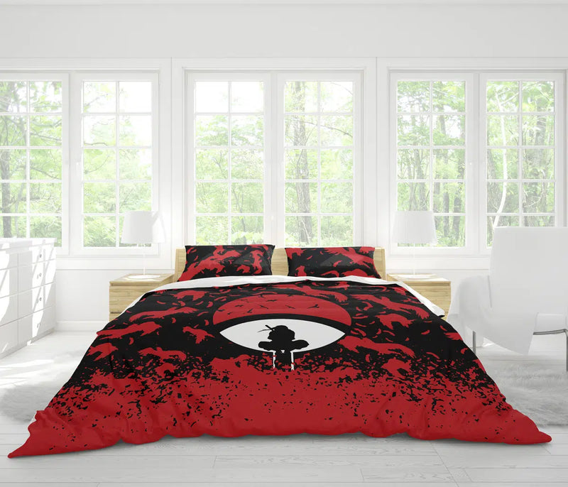 Itachi Uchiha Crows Naruto Bedding Set