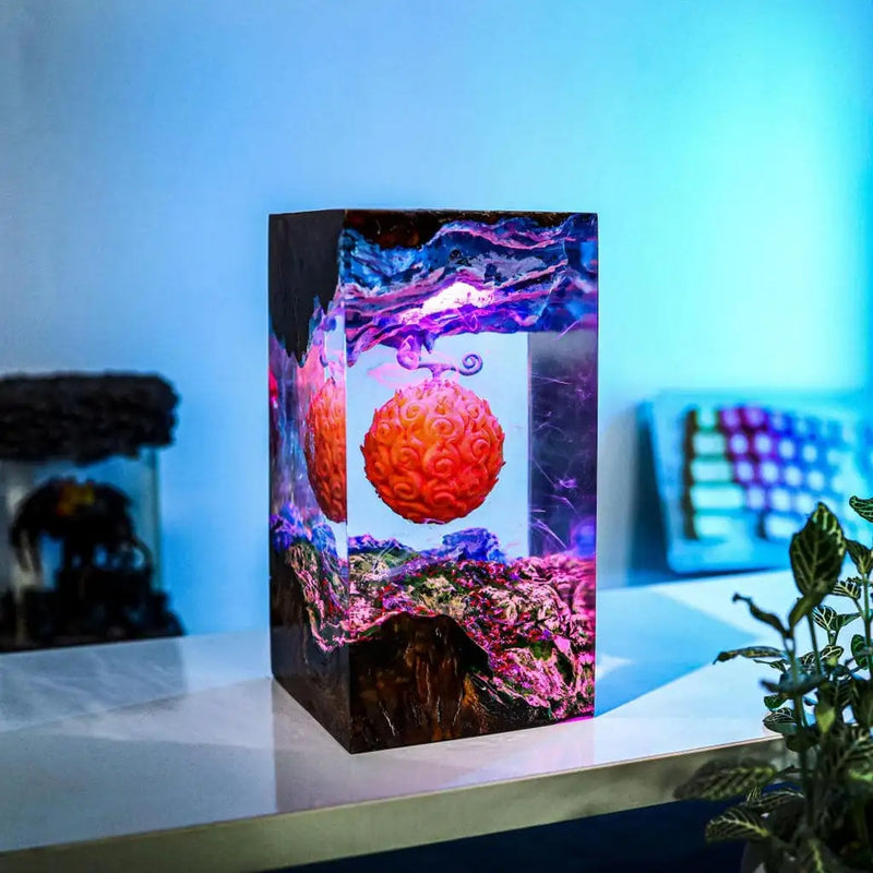 Cursed Devil Fruit One Piece Epoxy Resin Lamp, Night Light