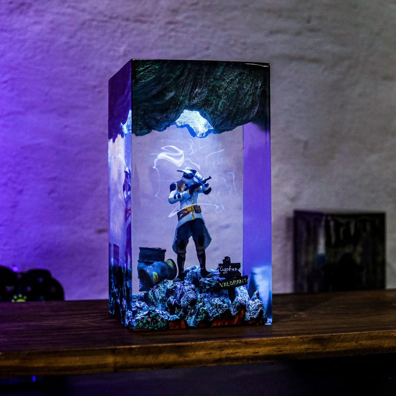 Valorant Cypher Epoxy Resin Lamp, Night Light