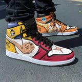 Luffy x Portgas D Ace Anime Shoes Custom One Piece Boot Sneakers