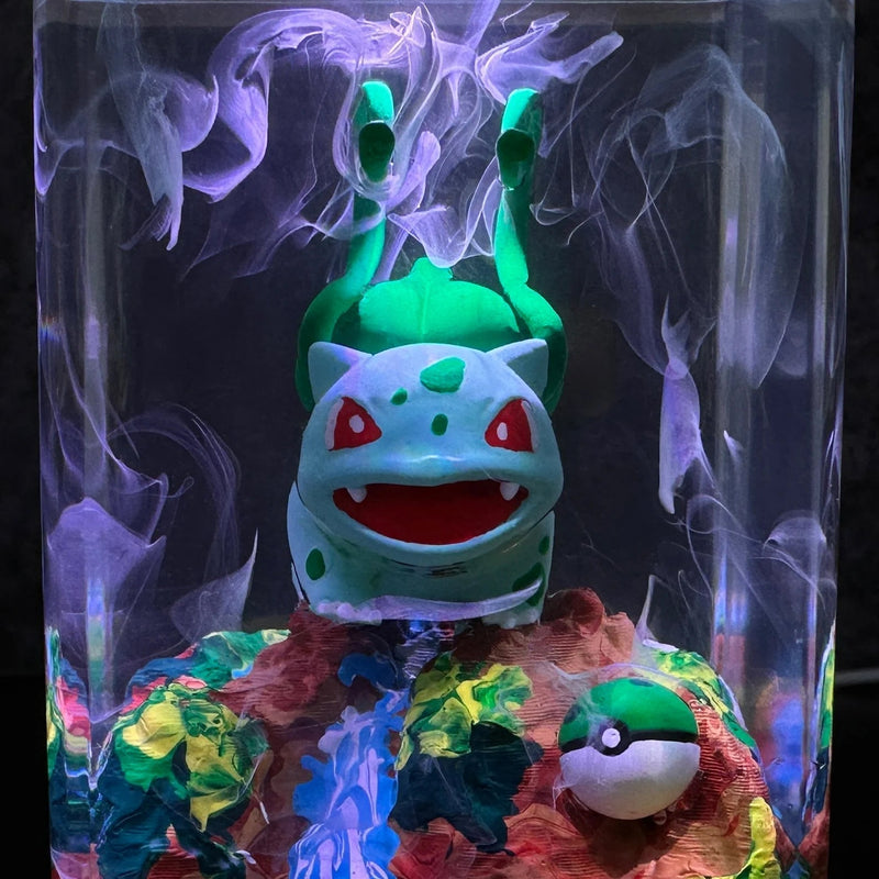 Pokemon Bulbasaur Epoxy Resin Lamp, Night Light