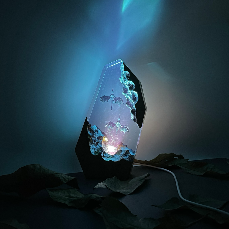 Dragons - High Quality Epoxy Resin Lamp