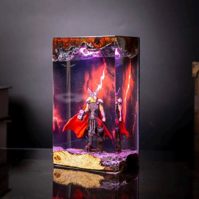 Thor Vikings Epoxy Resin Lamp, Night Light