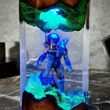 Predator Xenomorph Alien Space Monster Epoxy Resin Lamp, Night Light