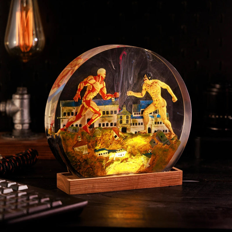 Attack On Titan Epoxy Resin Lamp, Night Light