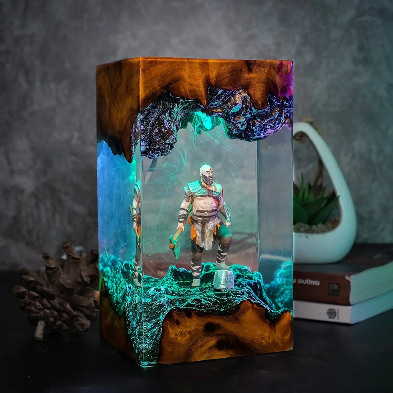 Kratos God Of War Epoxy Resin Lamp, Night Light