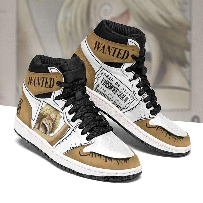 Sanji Wanted Boot Sneakers Custom One Piece Anime Shoes