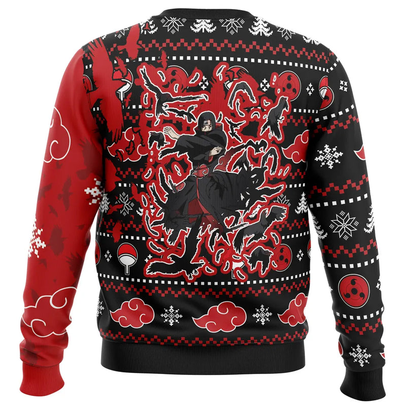 Akatsuki Itachi Symbolic Crows Naruto Christmas Sweater