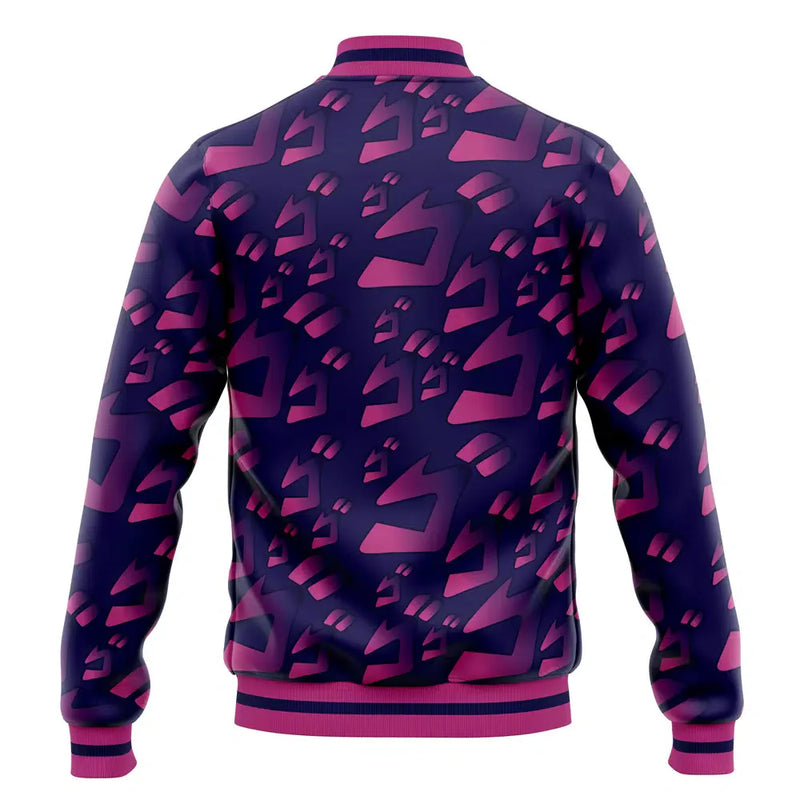 Menacing Aura Pattern Jojo’s Bizarre Adventure Varsity Jacket