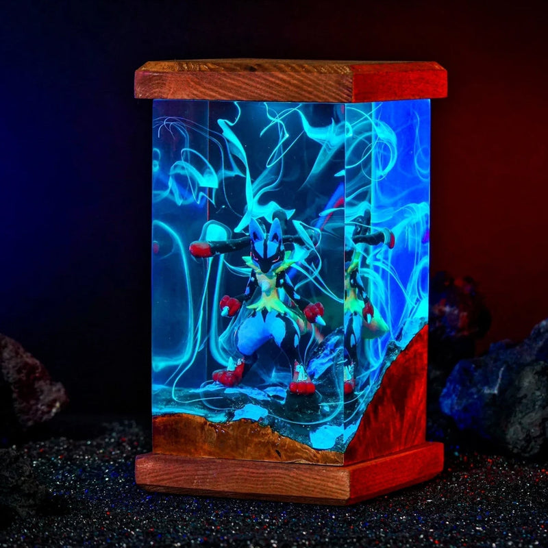 Pokemon Lucario Epoxy Resin Lamp, Night Light