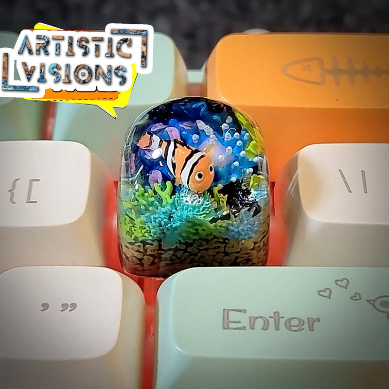 Finding Nemo Fish Artisan Keycaps Epoxy Resin