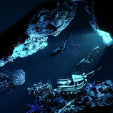 Whale Shark, Divers & Shipwreck - High Quality Epoxy Resin Lamp