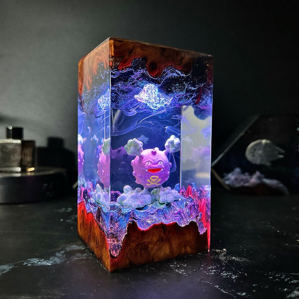 Pokemon Koffing Epoxy Resin Lamp, Night Light