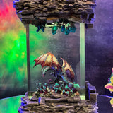 Dragon Gem Diorama Epoxy Resin Lamp, Night Light, Wireless Lights