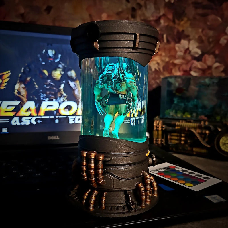 MCU X Men Wolverine Healing Chamber Incubator Epoxy Resin Lamp, Night Light, Wireless Lights