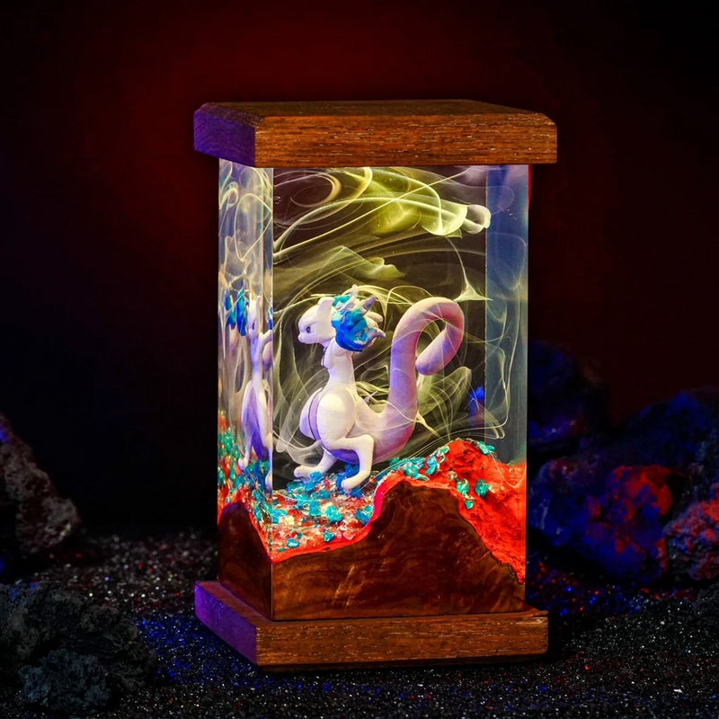 Pokemon Mewtwo Epoxy Resin Lamp, Night Light