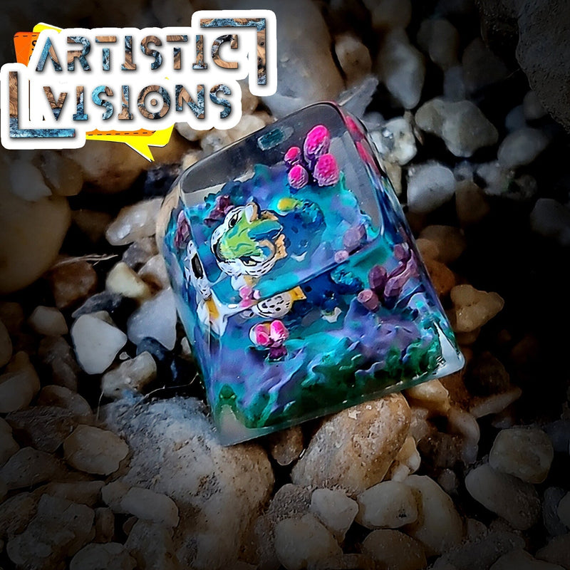 The Croods Chunky Artisan Keycaps Epoxy Resin