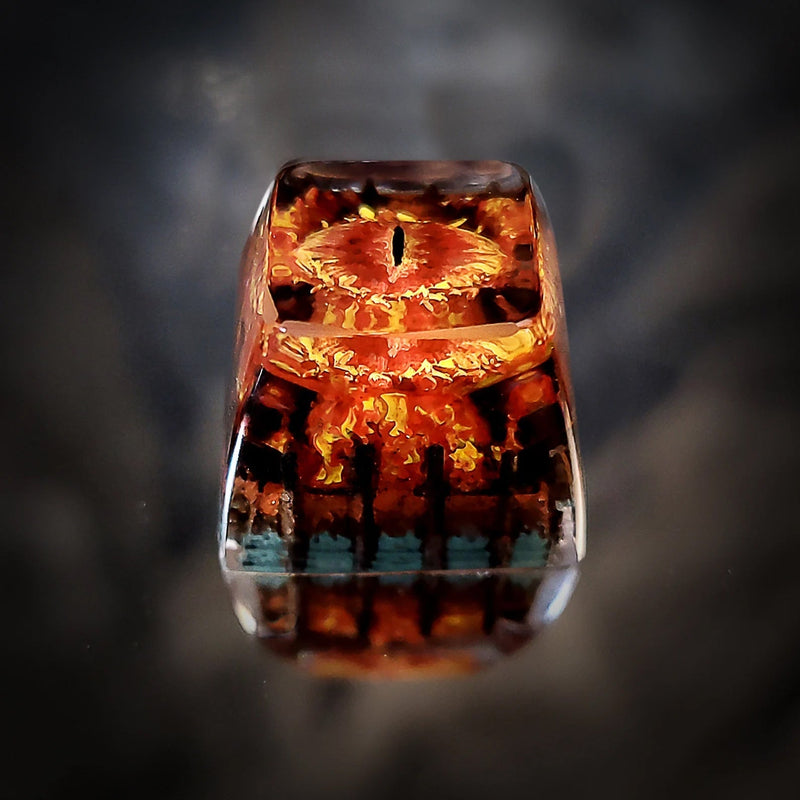 LOTR Lord Of Rings Eye of Sauron Dark Lord King of the Dead Smaug Dragon Balrog The One Ring Artisan Keycaps Epoxy Resin