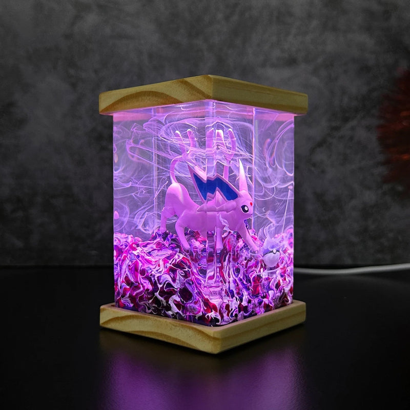 Pokemon Espeon Epoxy Resin Lamp, Night Light